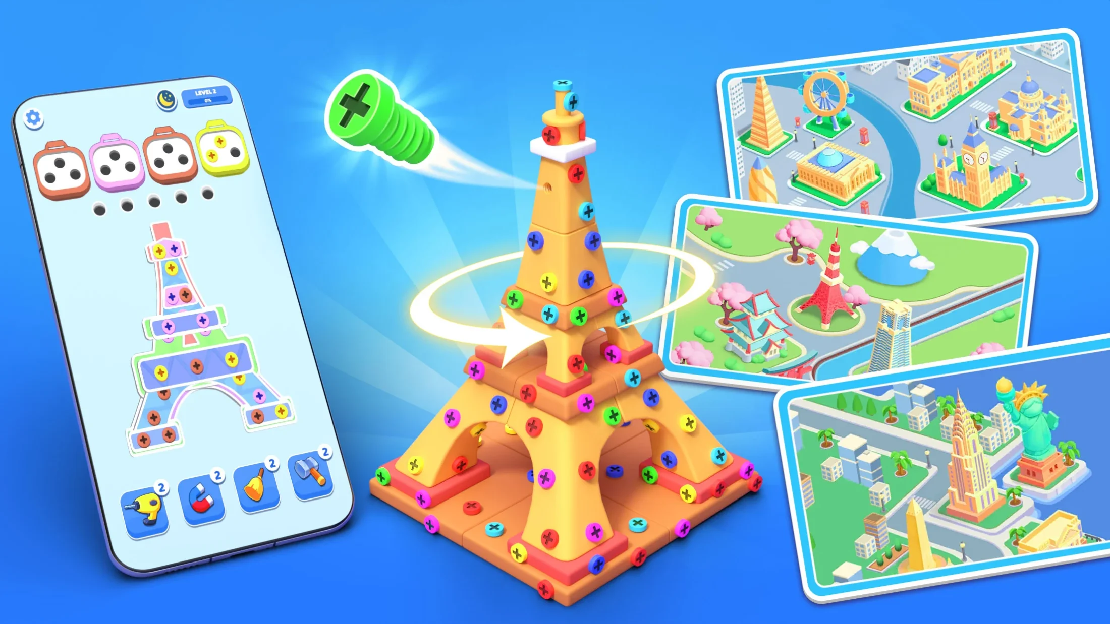 ネジ3Dパズル：ピンを外すゲーム 9