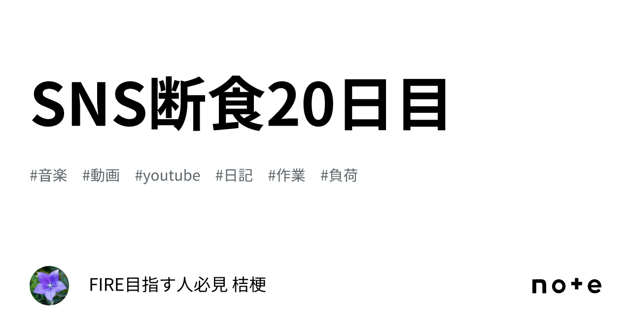 SNS断食 4