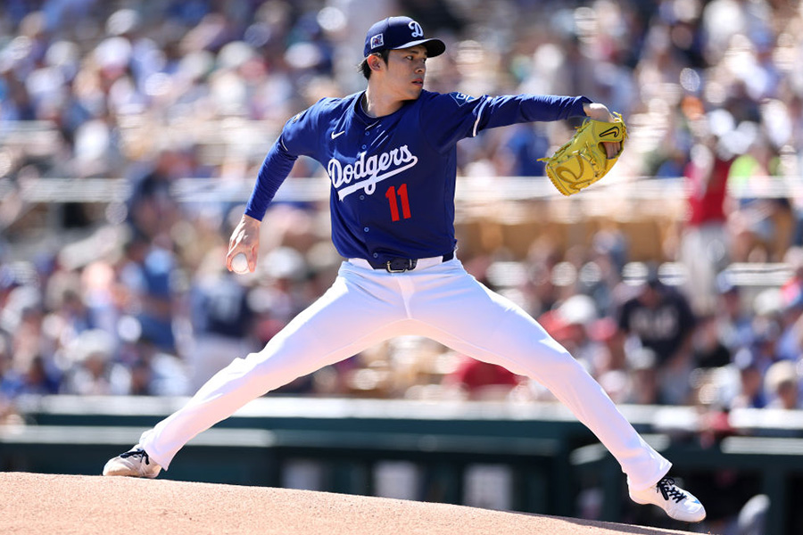 ドジャース 2年目の佐々木朗希がOP戦に初登板 制球に課題残す 4