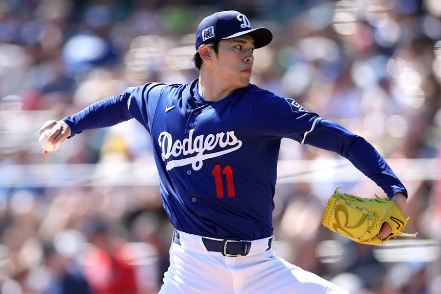 ドジャース 2年目の佐々木朗希がOP戦に初登板 制球に課題残す 9
