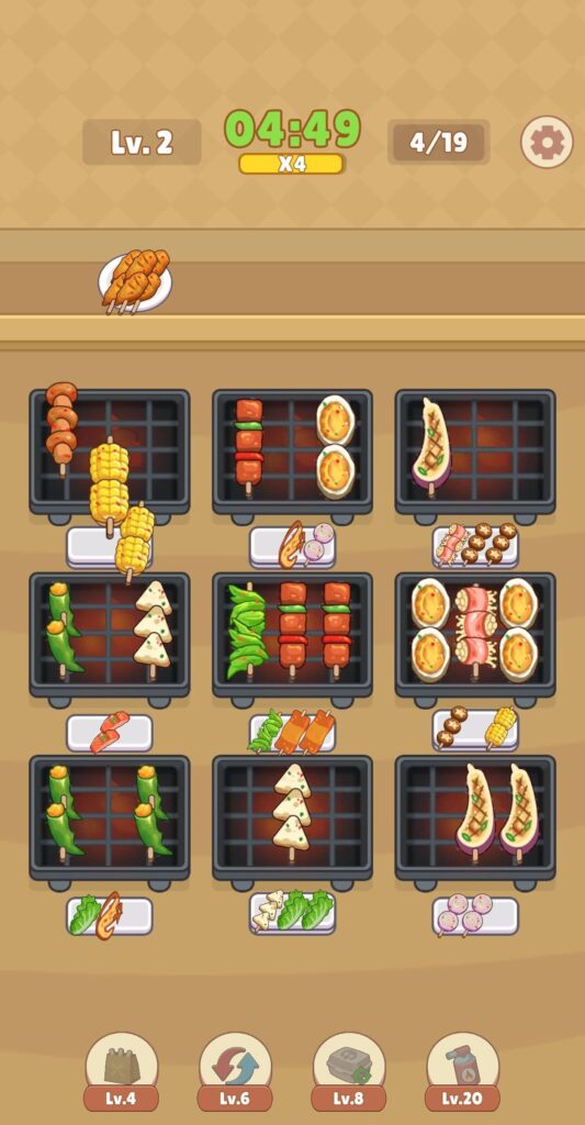 グリルソート - バーベキュー串焼き フーディーゲーム 3