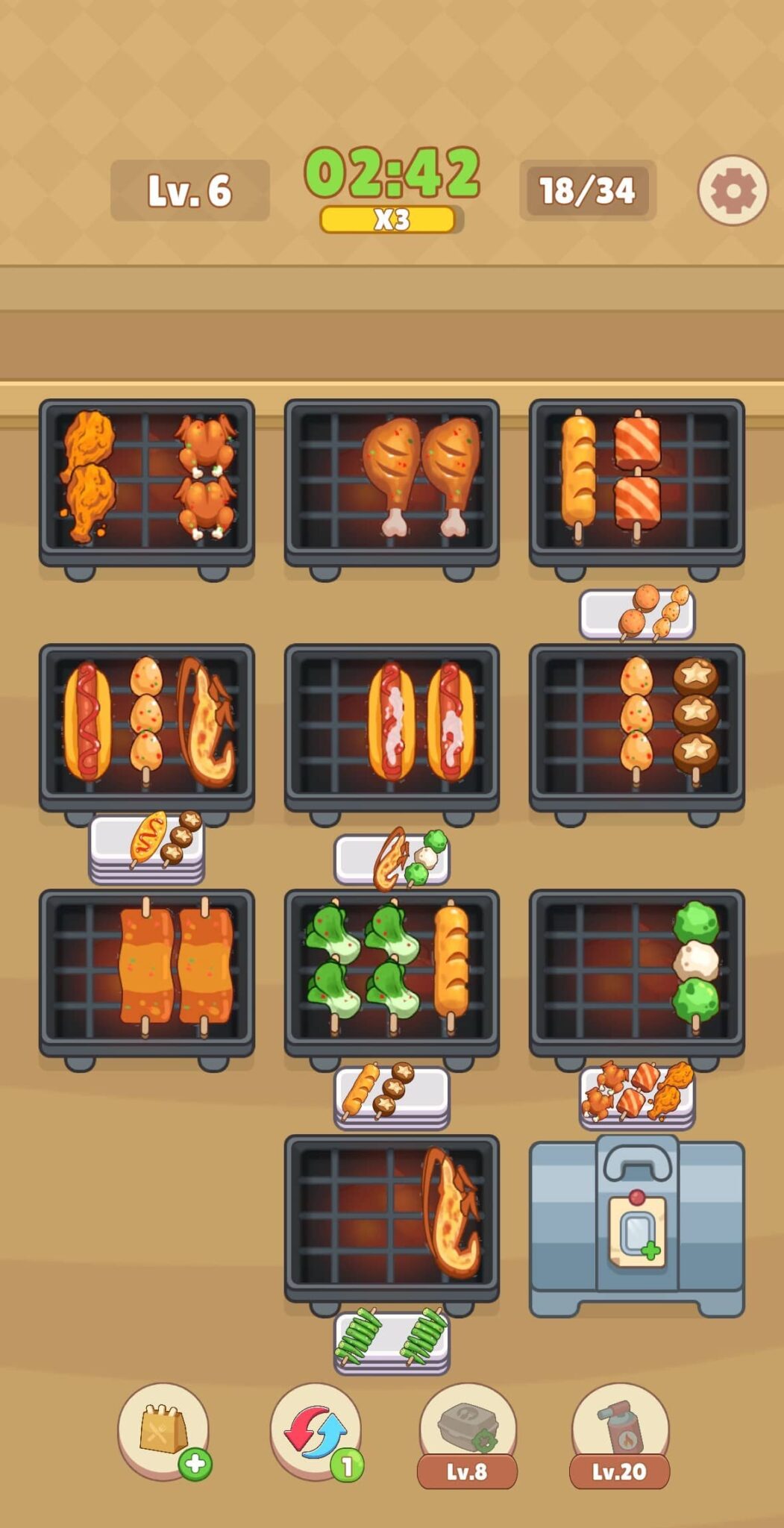 グリルソート - バーベキュー串焼き フーディーゲーム 8