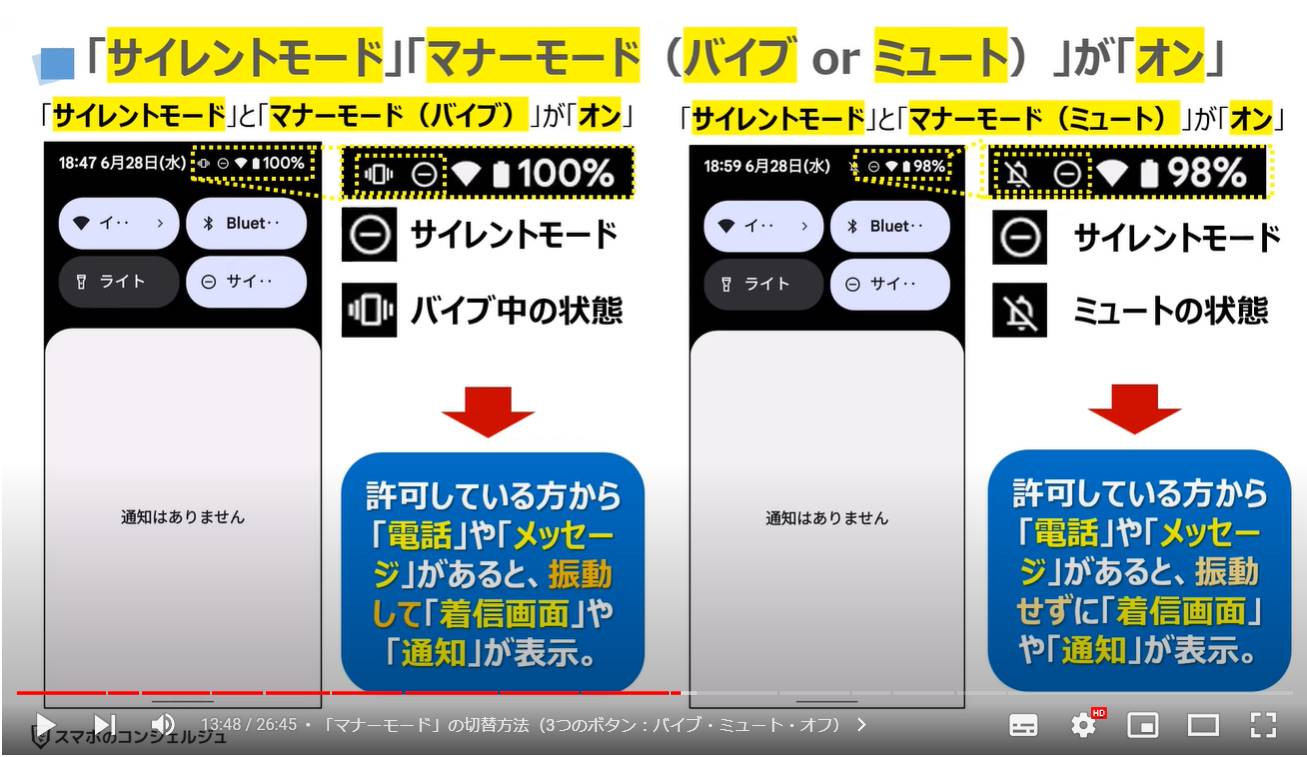 マナーモード（サイレント） 5