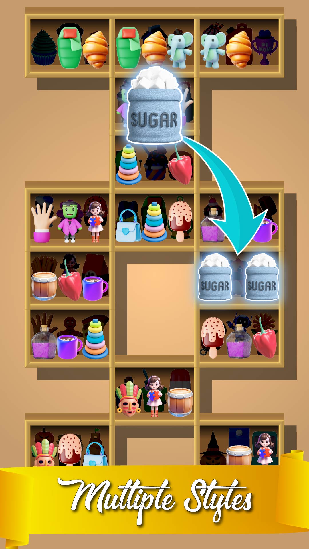 グッズソーティング3D：マッチゲーム 2