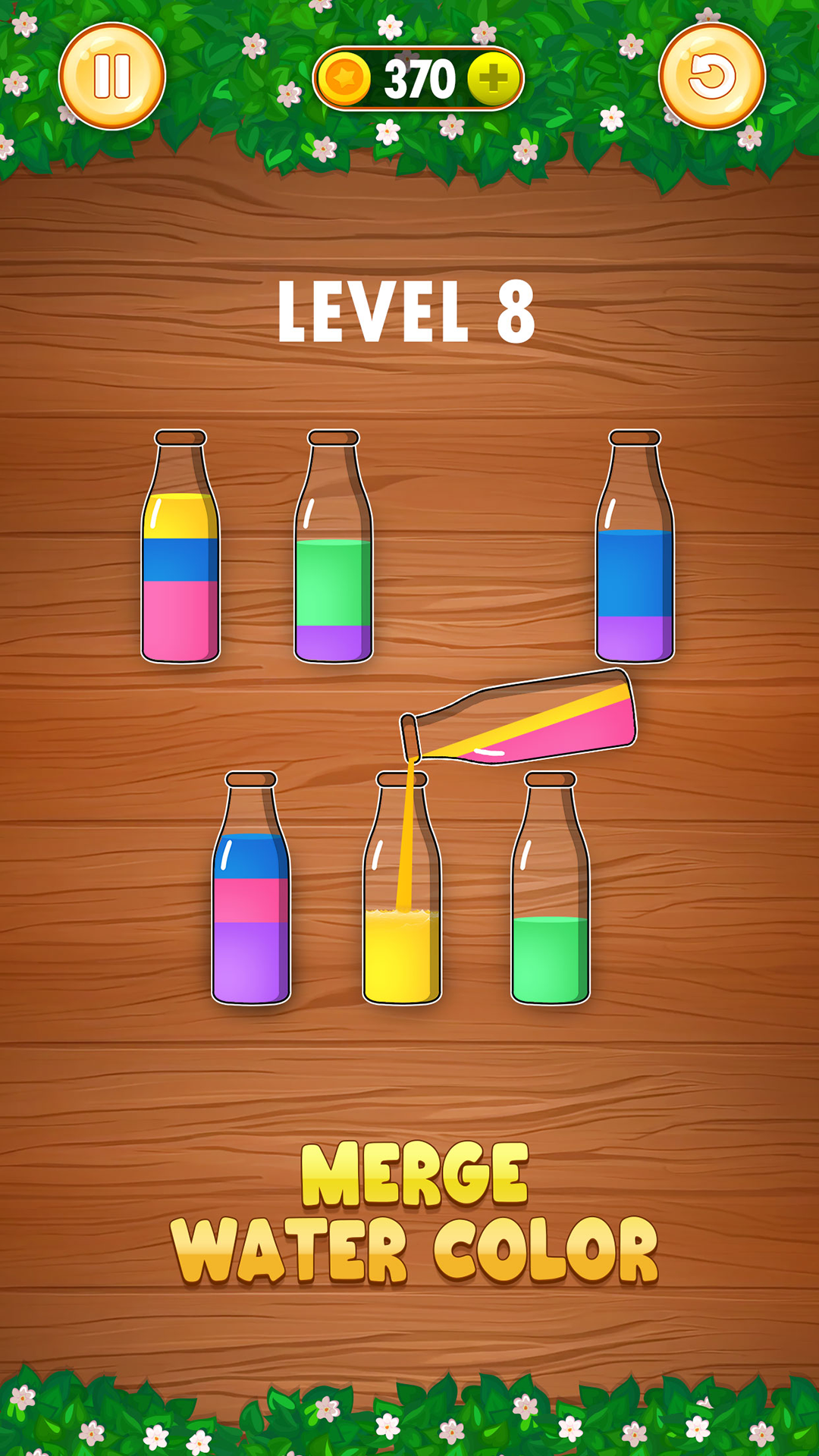 Order Crazy: 飲み物ソート ソーダ 色とりパズル 8