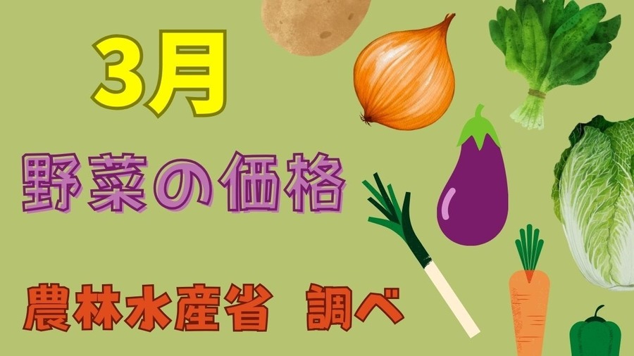3月の野菜価格見通し じゃがいもなど平年比3割以上高値 農水省 6
