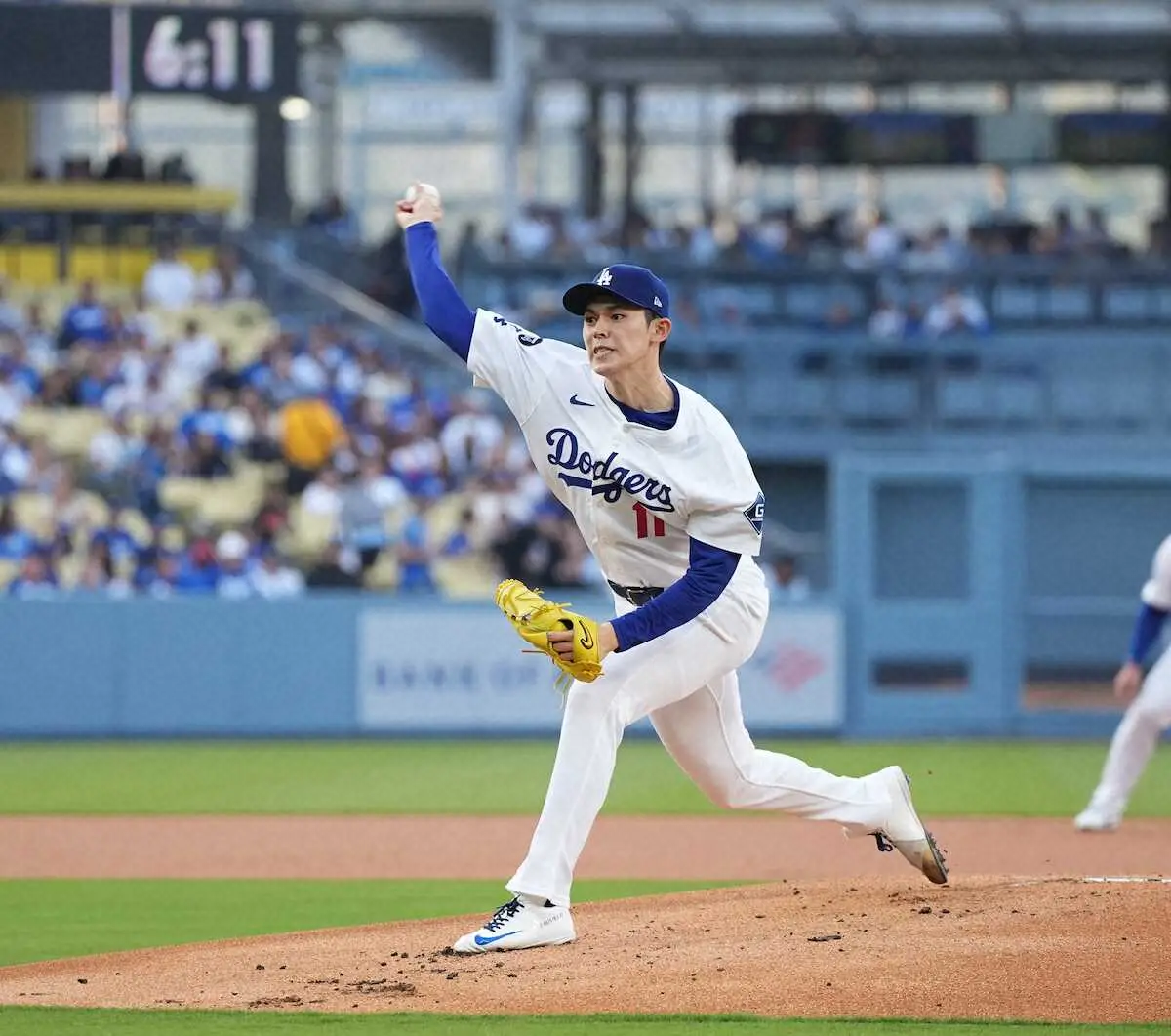 ドジャース 2年目の佐々木朗希がOP戦に初登板 制球に課題残す 3